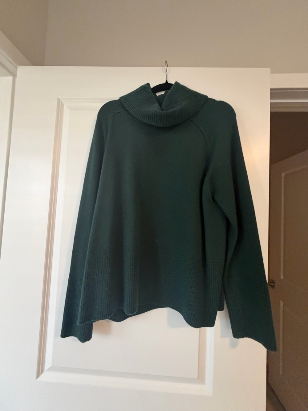 Athleta Deep Green Cowl Neck Sweater